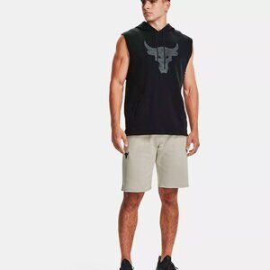 Under Armour Mens Project Rock Charged Cotton Fleece Shorts 1357200-110  Size S